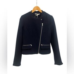 New Zara Navy Tweed jacket